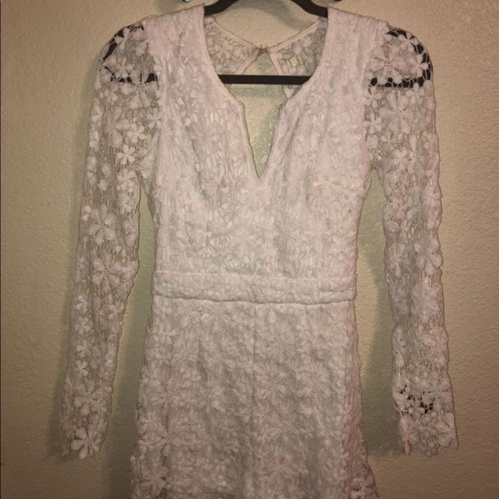 White lace Romper